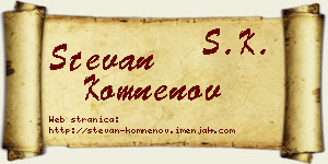 Stevan Komnenov vizit kartica